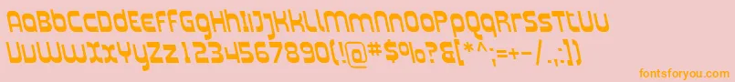 Plasma15 Font – Orange Fonts on Pink Background