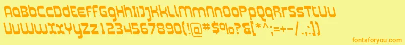 Plasma15 Font – Orange Fonts on Yellow Background