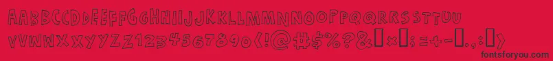 Just Font – Black Fonts on Red Background