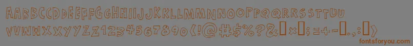 Weitere Informationen zur Just-Schriftart Just-Schriftart – Braune Schriften auf grauem Hintergrund