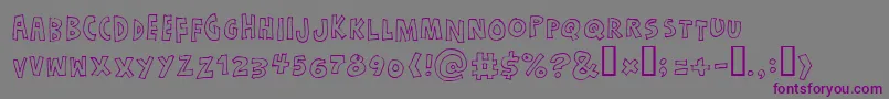 Just Font – Purple Fonts on Gray Background