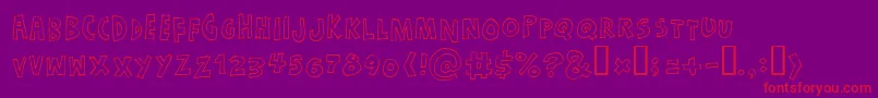 Just Font – Red Fonts on Purple Background