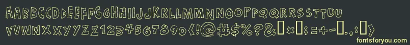 Just Font – Yellow Fonts on Black Background