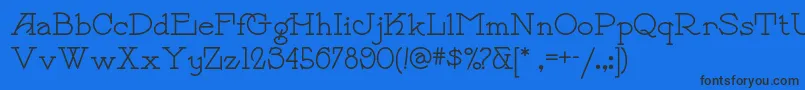 Payzantpennf Font – Black Fonts on Blue Background