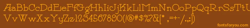 Payzantpennf Font – Orange Fonts on Brown Background