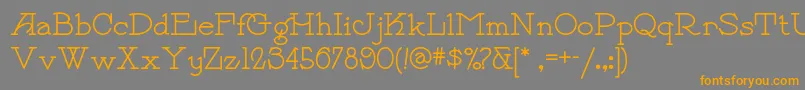 Payzantpennf Font – Orange Fonts on Gray Background