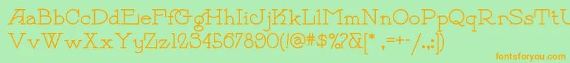 Payzantpennf Font – Orange Fonts on Green Background