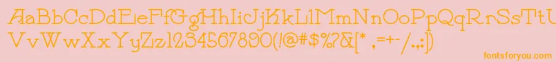 Payzantpennf Font – Orange Fonts on Pink Background