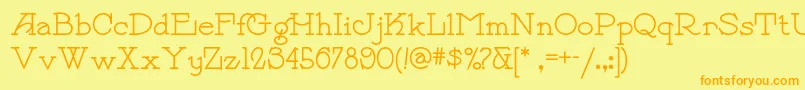 Payzantpennf Font – Orange Fonts on Yellow Background