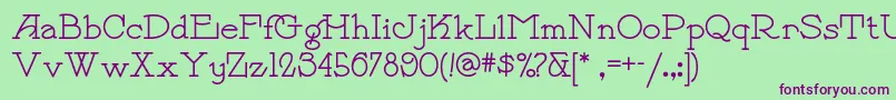 Payzantpennf Font – Purple Fonts on Green Background