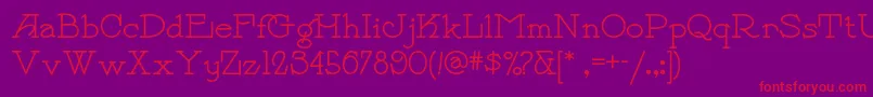 Payzantpennf Font – Red Fonts on Purple Background