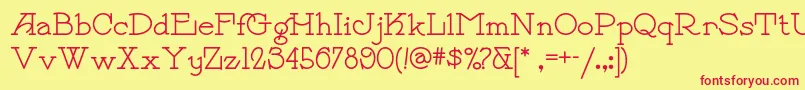 Payzantpennf Font – Red Fonts on Yellow Background