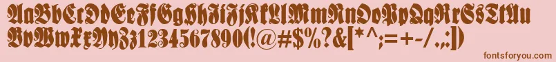 Schmale Font – Brown Fonts on Pink Background