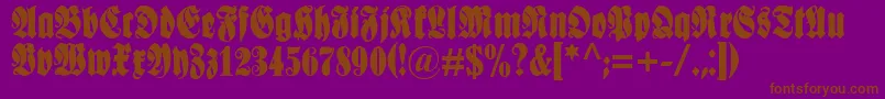 Schmale Font – Brown Fonts on Purple Background