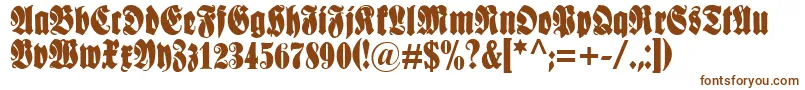 Schmale-fontti – ruskeat fontit valkoisella taustalla