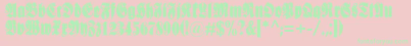 Schmale Font – Green Fonts on Pink Background