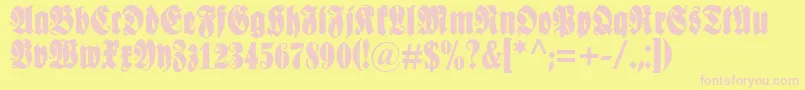 Schmale Font – Pink Fonts on Yellow Background