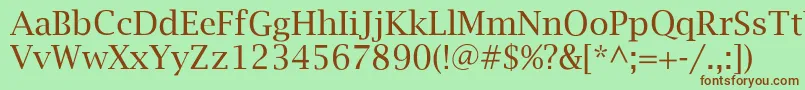 Saintgermain Font – Brown Fonts on Green Background