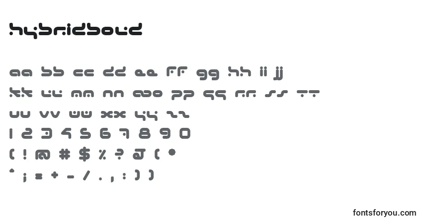 Czcionka HybridBold – alfabet, cyfry, specjalne znaki