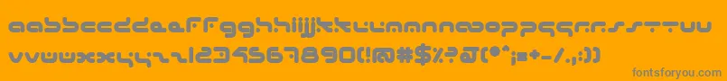 HybridBold-Schriftart – Graue Schriften auf orangefarbenem Hintergrund