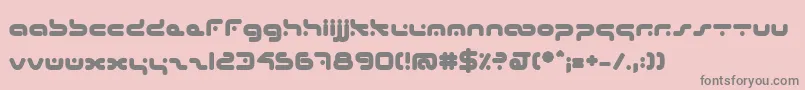 フォントHybridBold – ピンクの背景に灰色の文字