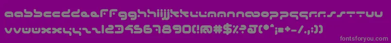 フォントHybridBold – 紫の背景に灰色の文字