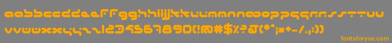 HybridBold-Schriftart – Orangefarbene Schriften auf grauem Hintergrund