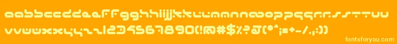 フォントHybridBold – オレンジの背景に黄色の文字