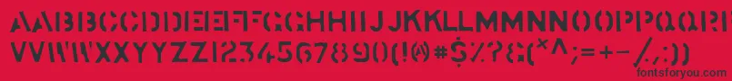 StockstillSolid Font – Black Fonts on Red Background
