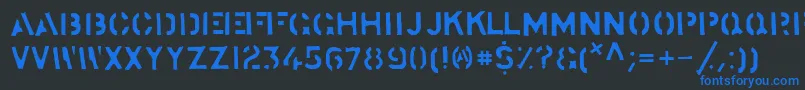 StockstillSolid Font – Blue Fonts on Black Background