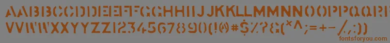 StockstillSolid Font – Brown Fonts on Gray Background