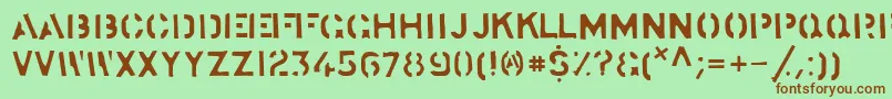 StockstillSolid Font – Brown Fonts on Green Background