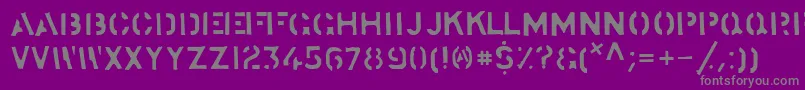 StockstillSolid Font – Gray Fonts on Purple Background