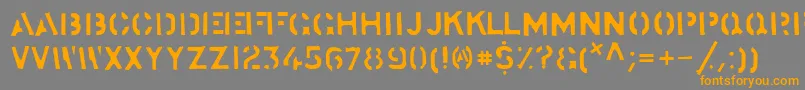 StockstillSolid Font – Orange Fonts on Gray Background
