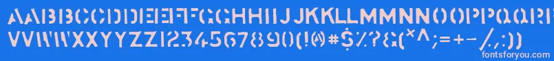 StockstillSolid Font – Pink Fonts on Blue Background