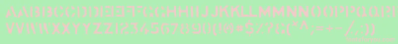 StockstillSolid Font – Pink Fonts on Green Background