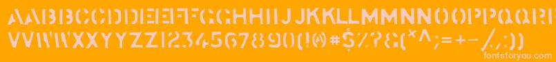 StockstillSolid Font – Pink Fonts on Orange Background