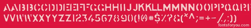 StockstillSolid Font – Pink Fonts on Red Background