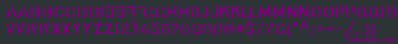 StockstillSolid Font – Purple Fonts on Black Background