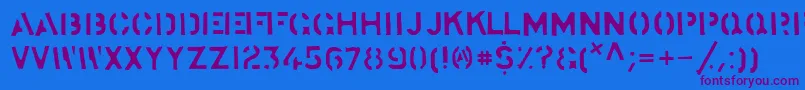 StockstillSolid Font – Purple Fonts on Blue Background