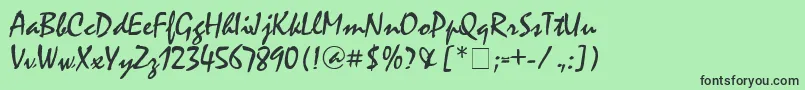 Mystcaln Font – Black Fonts on Green Background