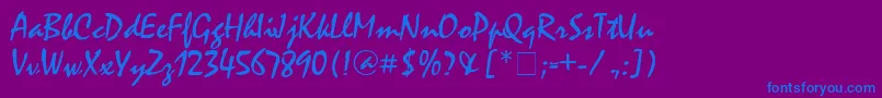 Шрифт Mystcaln – синие шрифты на фиолетовом фоне