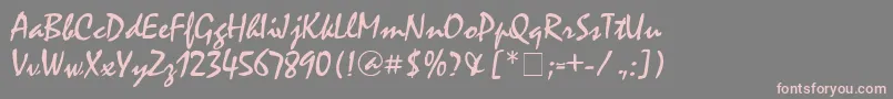 Mystcaln Font – Pink Fonts on Gray Background