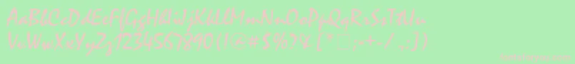 Mystcaln Font – Pink Fonts on Green Background