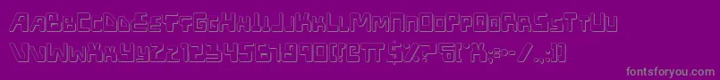 Xpedo Font – Gray Fonts on Purple Background