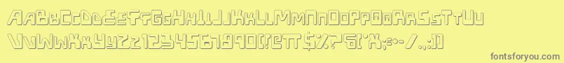 Xpedo Font – Gray Fonts on Yellow Background