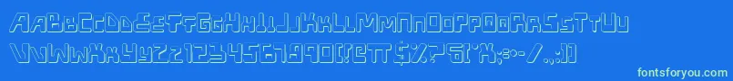 Xpedo Font – Green Fonts on Blue Background