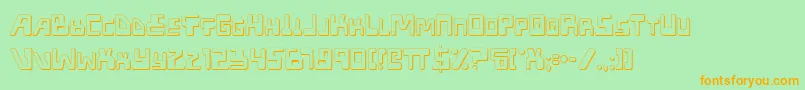 Xpedo Font – Orange Fonts on Green Background