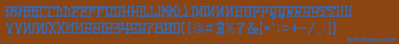 LosSantos Font – Blue Fonts on Brown Background
