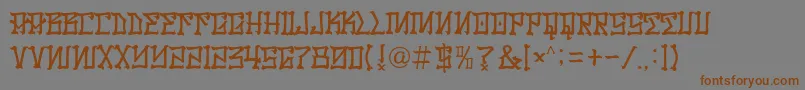 LosSantos Font – Brown Fonts on Gray Background